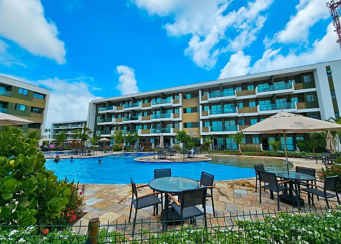 Flat Luxo Oasis do Mana 350m da praia, Polo Aquático-2Qts, 2Gar